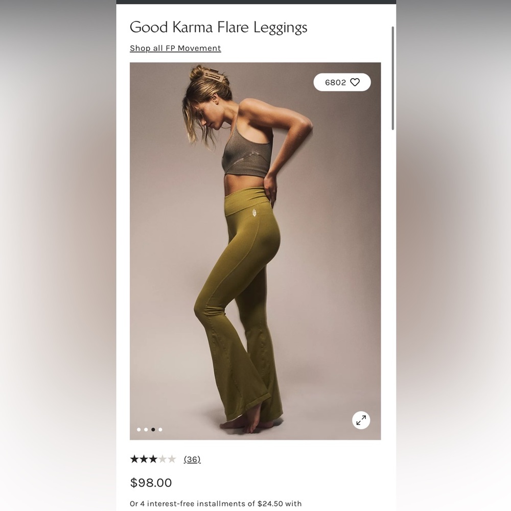 Free people movement good karma flare leggings